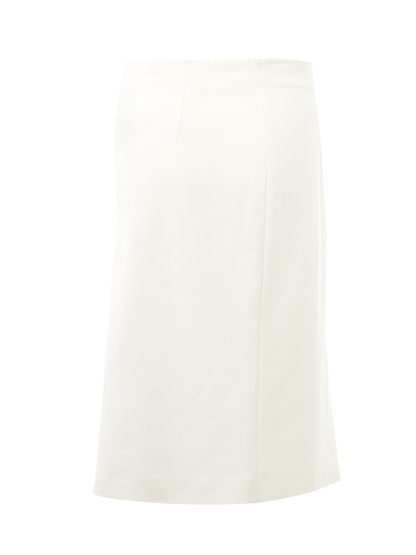 Lardini Elegant White Pencil Skirt