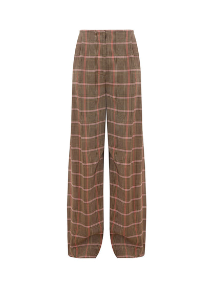 Lardini Elegant Micro Checked Palazzo Pants