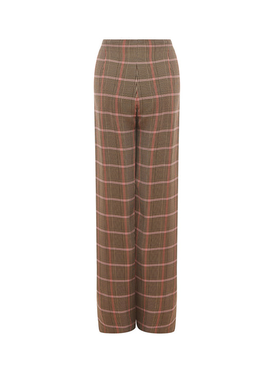 Lardini Elegant Micro Checked Palazzo Pants