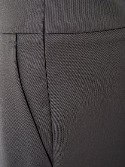 Lardini Elegant Grey Palazzo Wool Trousers