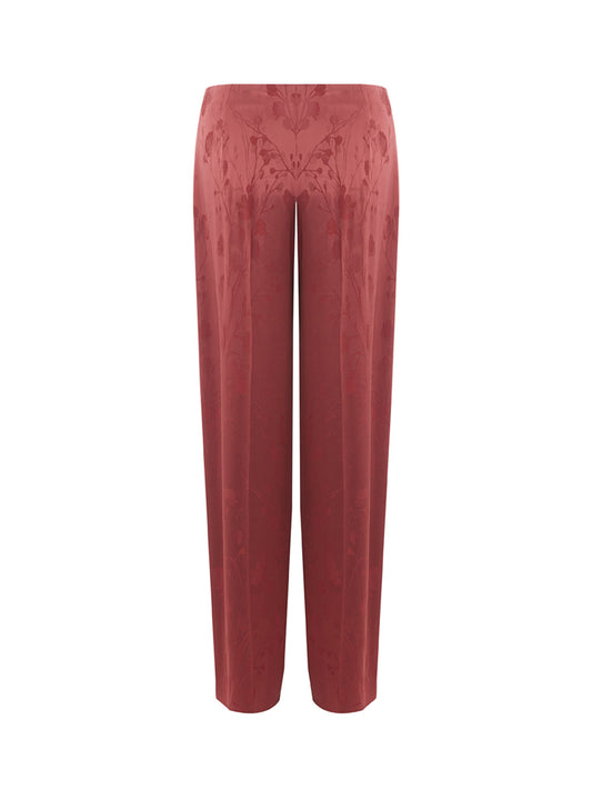 Lardini Elegant Bordeaux Palazzo Trousers