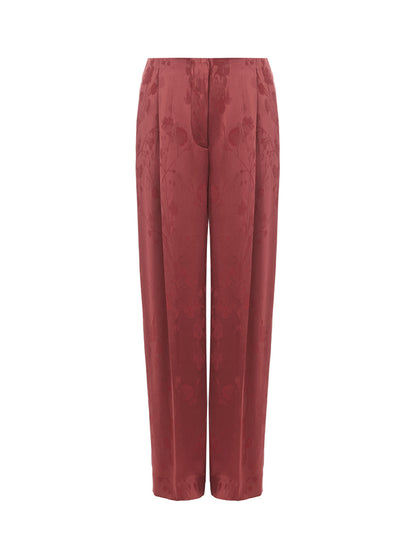 Lardini Elegant Bordeaux Palazzo Trousers