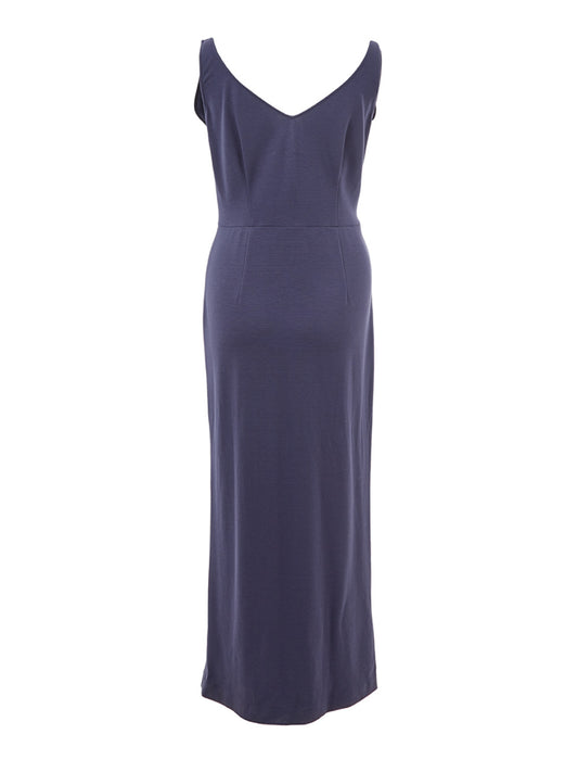 Lardini Elegant Blue Viscose Long Dress with Straps