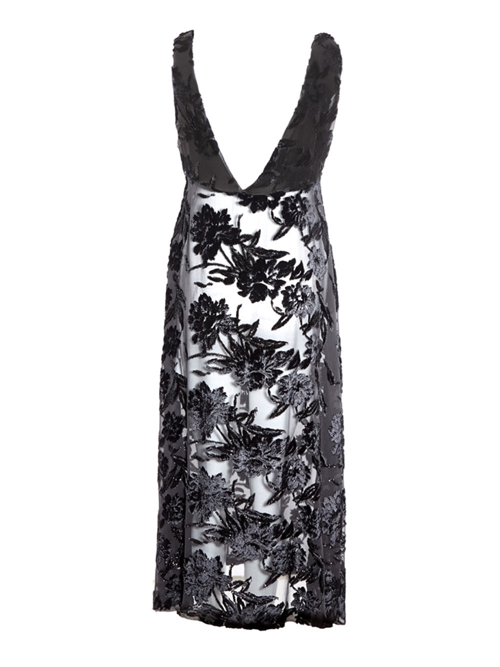 Lardini Elegant Embroidered Black Velvet Dress