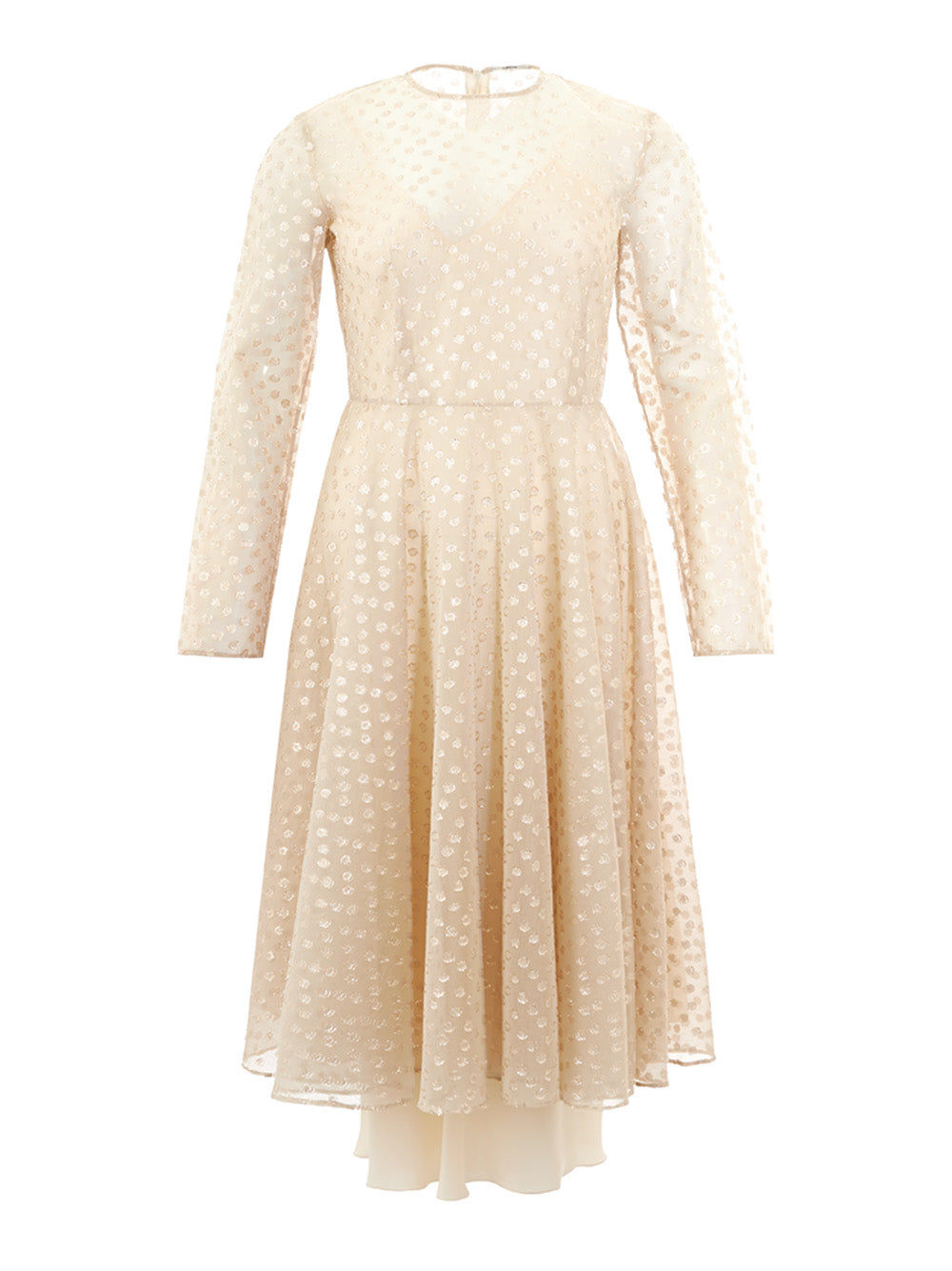 Lardini Ivory Elegance: Embellished Tulle Dress