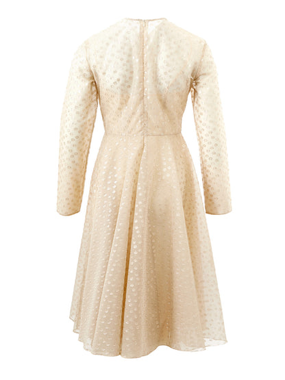 Lardini Ivory Elegance: Embellished Tulle Dress