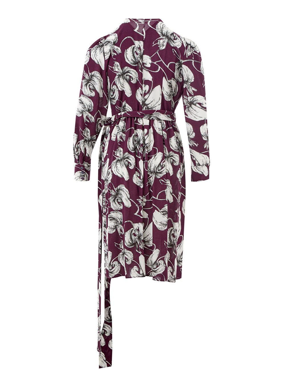 Lardini Elegant Purple Printed Designer Dress