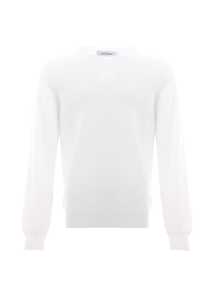 Gran Sasso Elegant White Cotton Jumper for Men