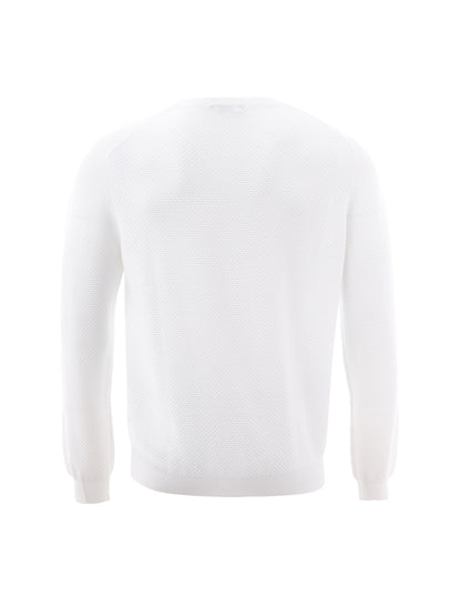 Gran Sasso Elegant White Cotton Jumper for Men