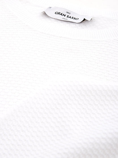 Gran Sasso Elegant White Cotton Jumper for Men