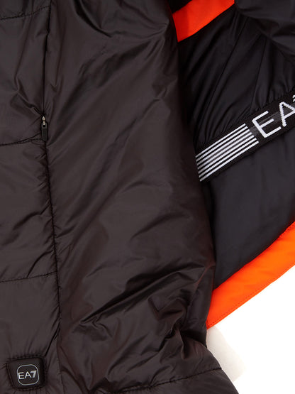 EA7 Emporio Armani Radiant Orange Technical Winter Jacket