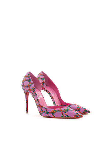 Christian Louboutin Elegant Satin Pink Pumps with Iconic Red Sole