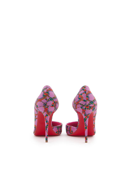 Christian Louboutin Elegant Satin Pink Pumps with Iconic Red Sole