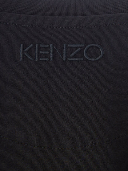 Kenzo Chic Black Floral Motif Cotton Tee