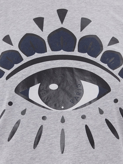 Kenzo Stylish Grey Eye Print T-Shirt