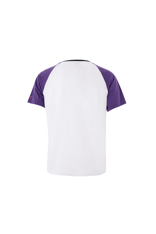 Kenzo Chic White Cotton T-Shirt with Purple Accents