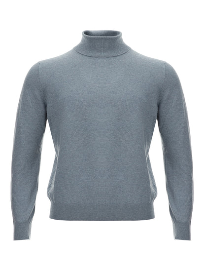 Gran Sasso Elegant Grey Cashmere Turtleneck Jumper