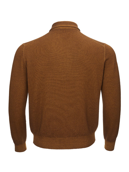 Gran Sasso Elegant Brown Wool Polo Sweater