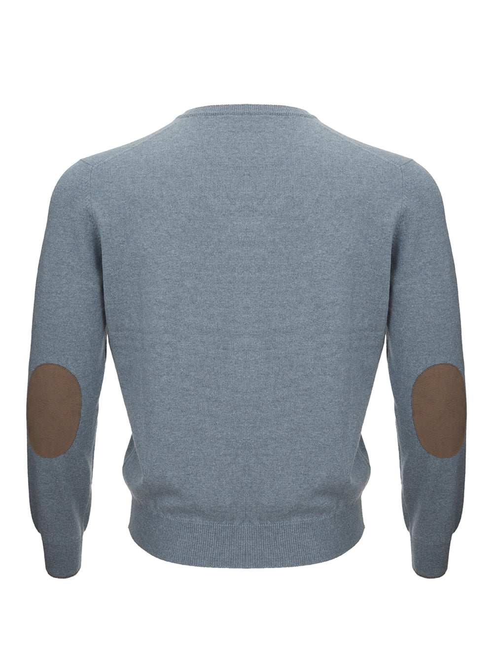 Gran Sasso Elegant Grey Cashmere V-Neck Sweater
