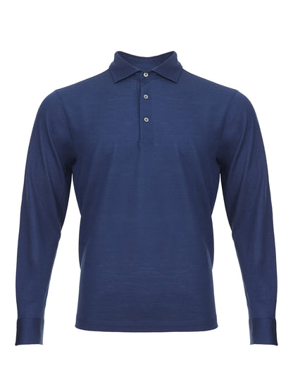 Gran Sasso Elegant Blue Wool Polo Sweater