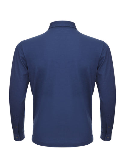 Gran Sasso Elegant Blue Wool Polo Sweater