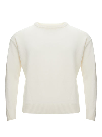 Gran Sasso Elegant White Geelong Wool Sweater