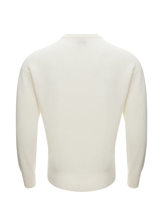 Gran Sasso Elegant White Geelong Wool Sweater