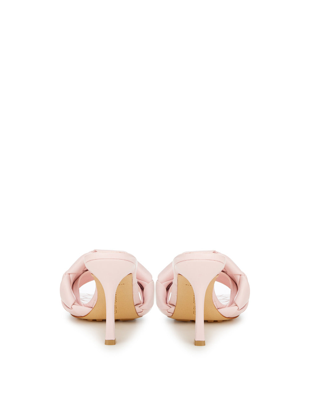 Bottega Veneta Elegant Pink Leather Sandal Mules