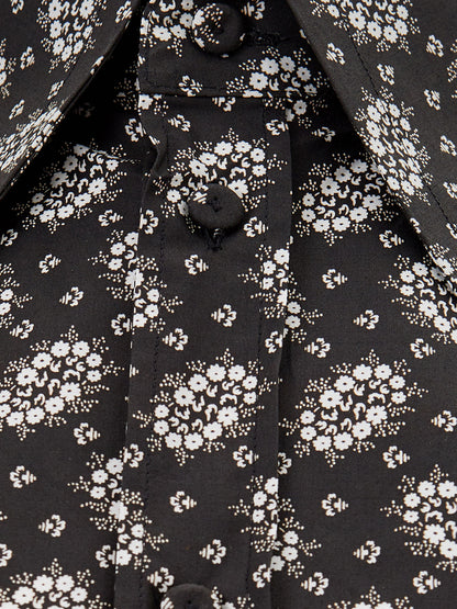 Dolce & Gabbana Chic Black Floral Cotton Shirt