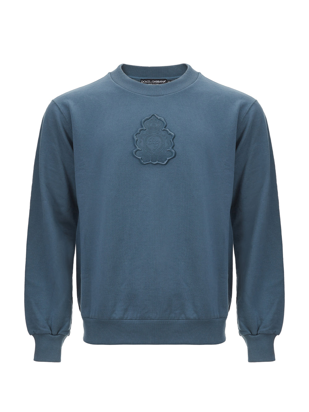 Dolce & Gabbana Elegant Petrol Blue Cotton Sweatshirt