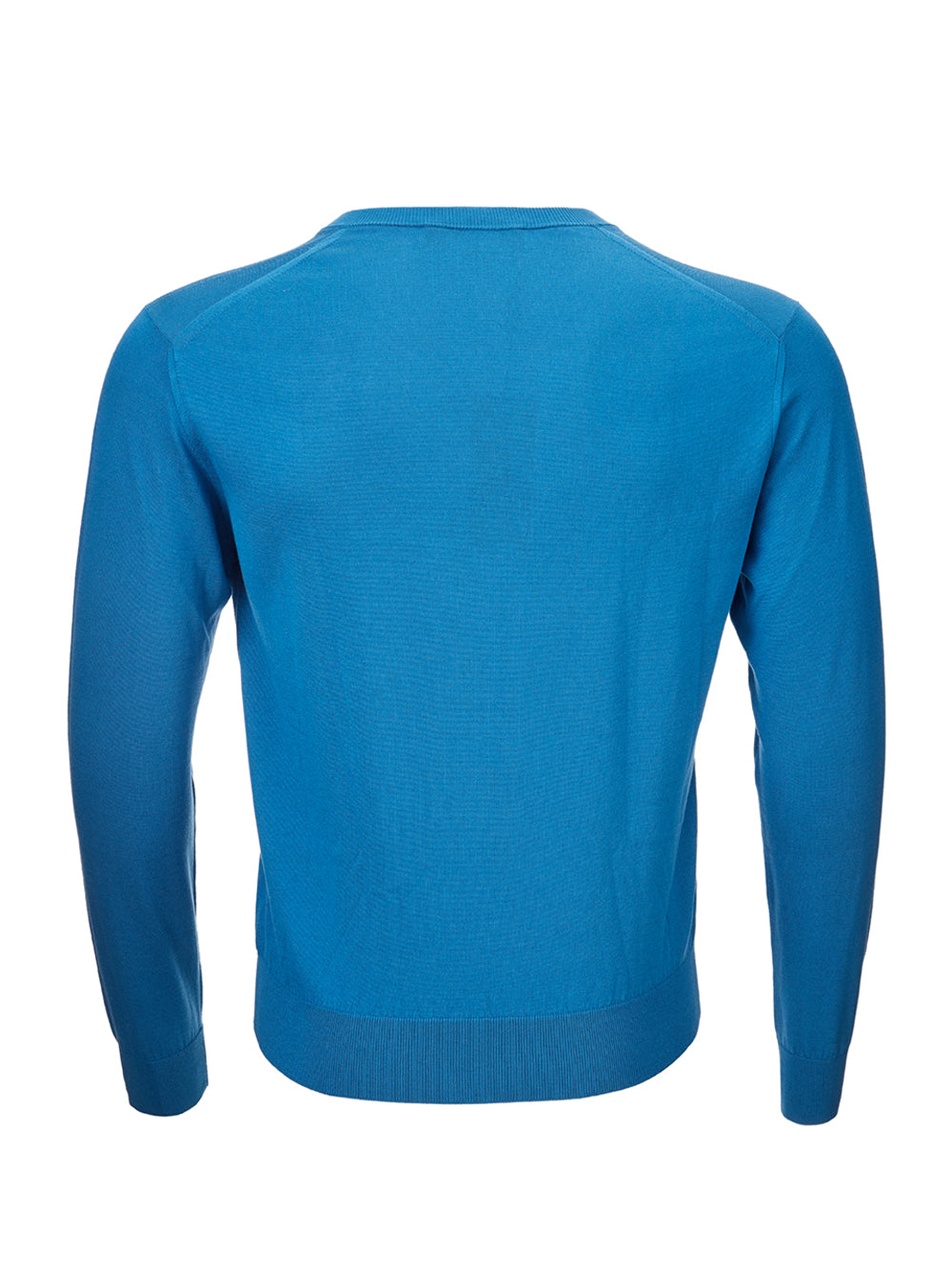 Dolce & Gabbana Elegant V-Neck Blue Silk Sweater