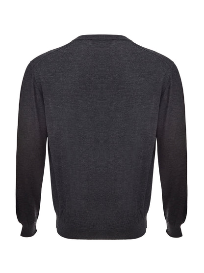 Dolce & Gabbana Italian Cashmere V-Neck Sweater - Dark Grey