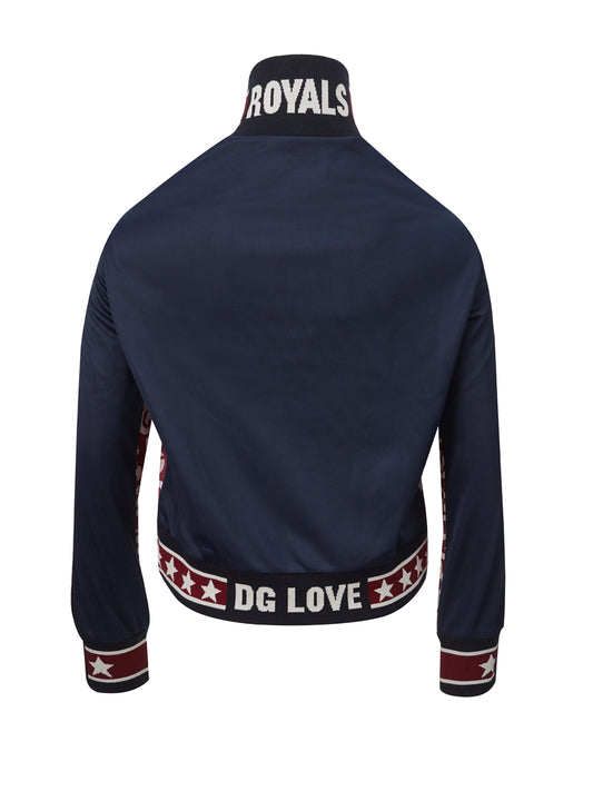 Dolce & Gabbana Elegant Red Logo Zip Sweatshirt