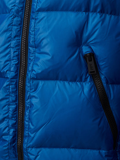 Add Regal Blue Quilted Puffy Jacket for Men