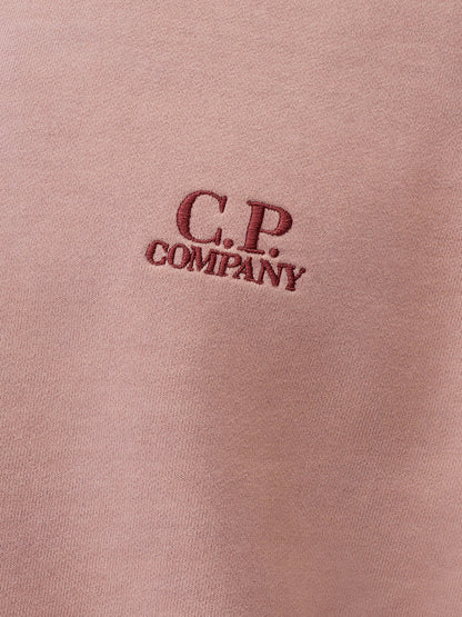 C.P. Company Powder Pink Embroidered Logo Cotton Sweatshirt