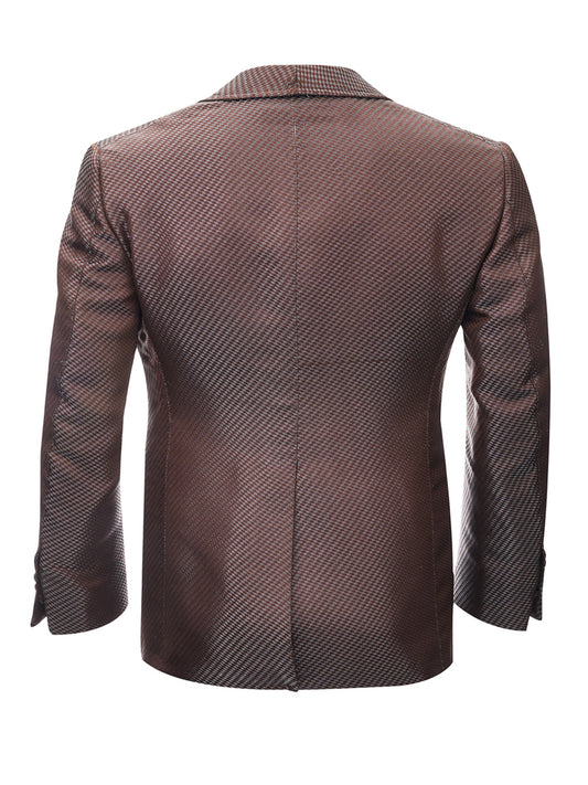 Tom Ford Elegant Bronze Silk Smoking Jacket