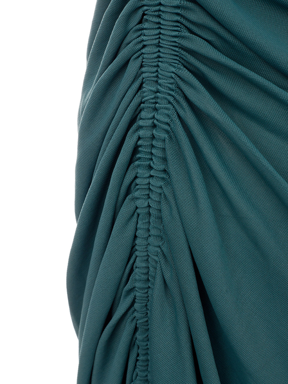 Bottega Veneta Elegant Asymmetric Green Viscose Dress