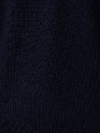 KANGRA Elegant Blue Wool Blend Round Neck Sweater