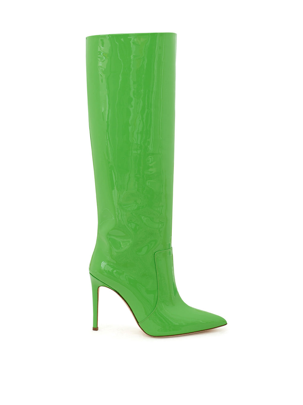 Paris Texas Chic Neon Green Patent Leather Knee Boots