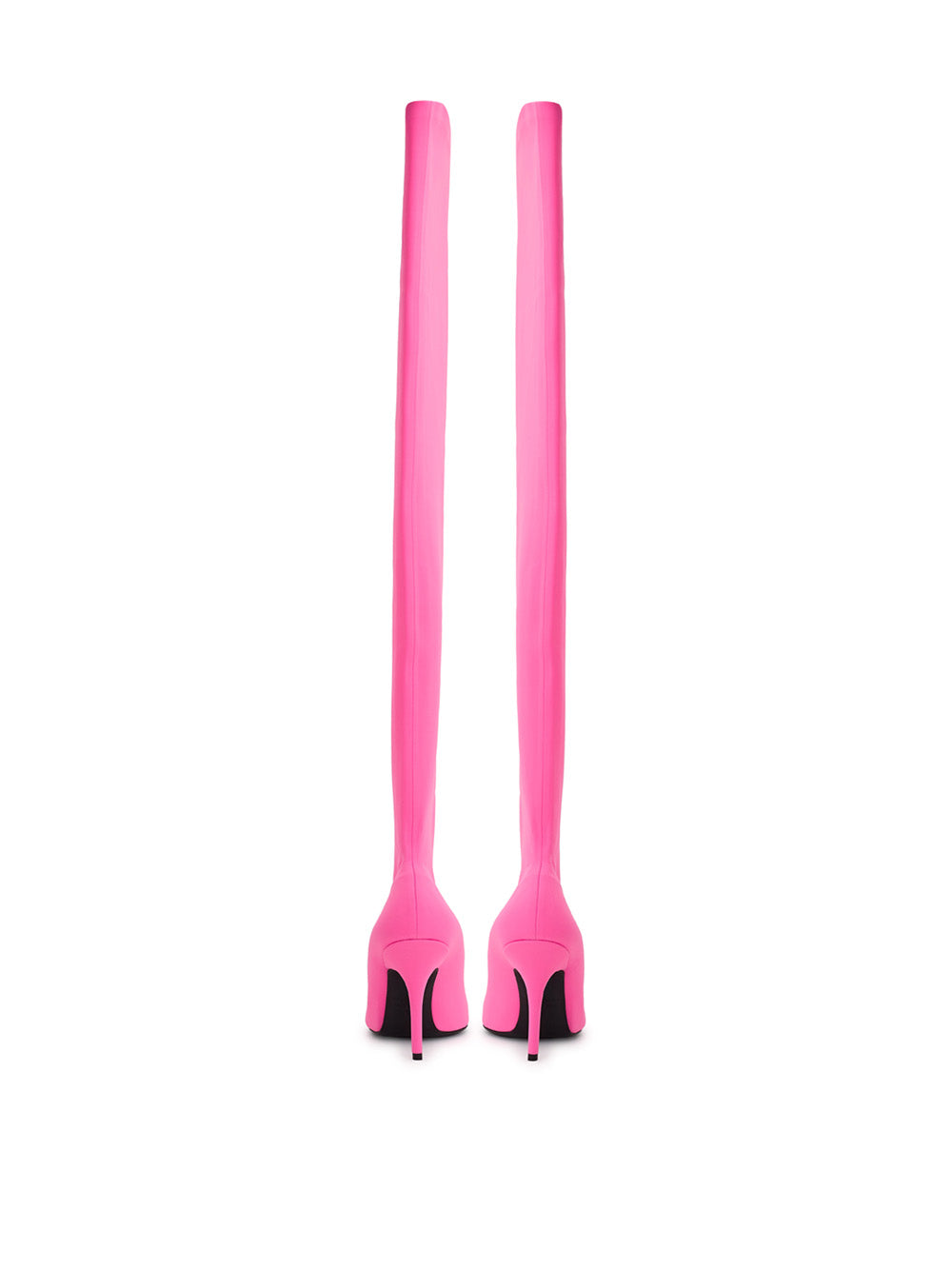 Balenciaga Neon Pink Over-the-Knee Statement Boot