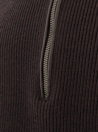 KANGRA Italian Wool Turtleneck Jumper in Rich Brown