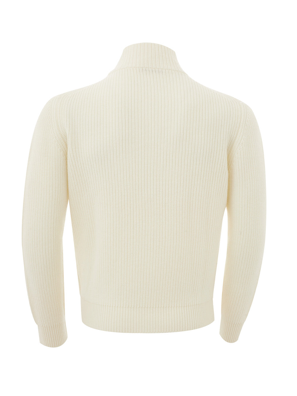 KANGRA Elegant White Wool Turtleneck Jumper