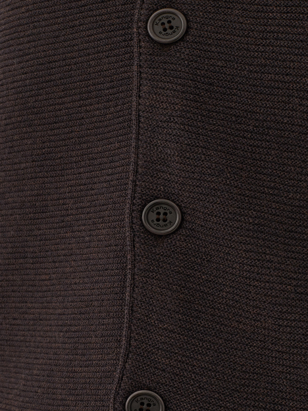 KANGRA Elegant Brown Wool Turtleneck Cardigan