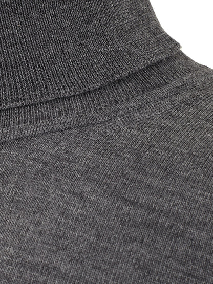 FERRANTE Elegant Grey Wool Turtleneck Sweater