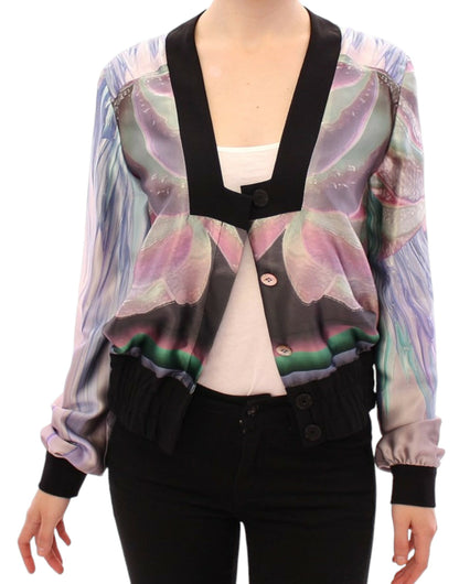 Sergei Grinko Multicolor silk blouse jacket
