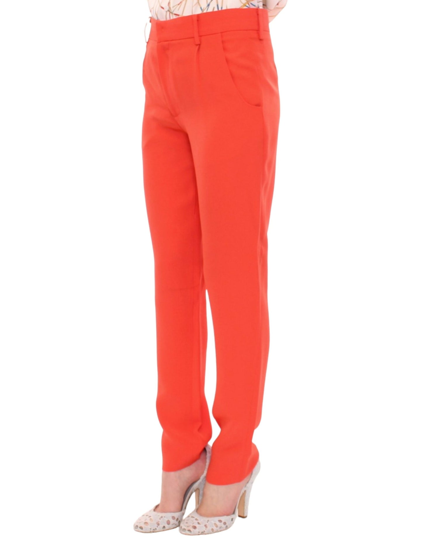 CO|TE Orange boyfriend stretch pants