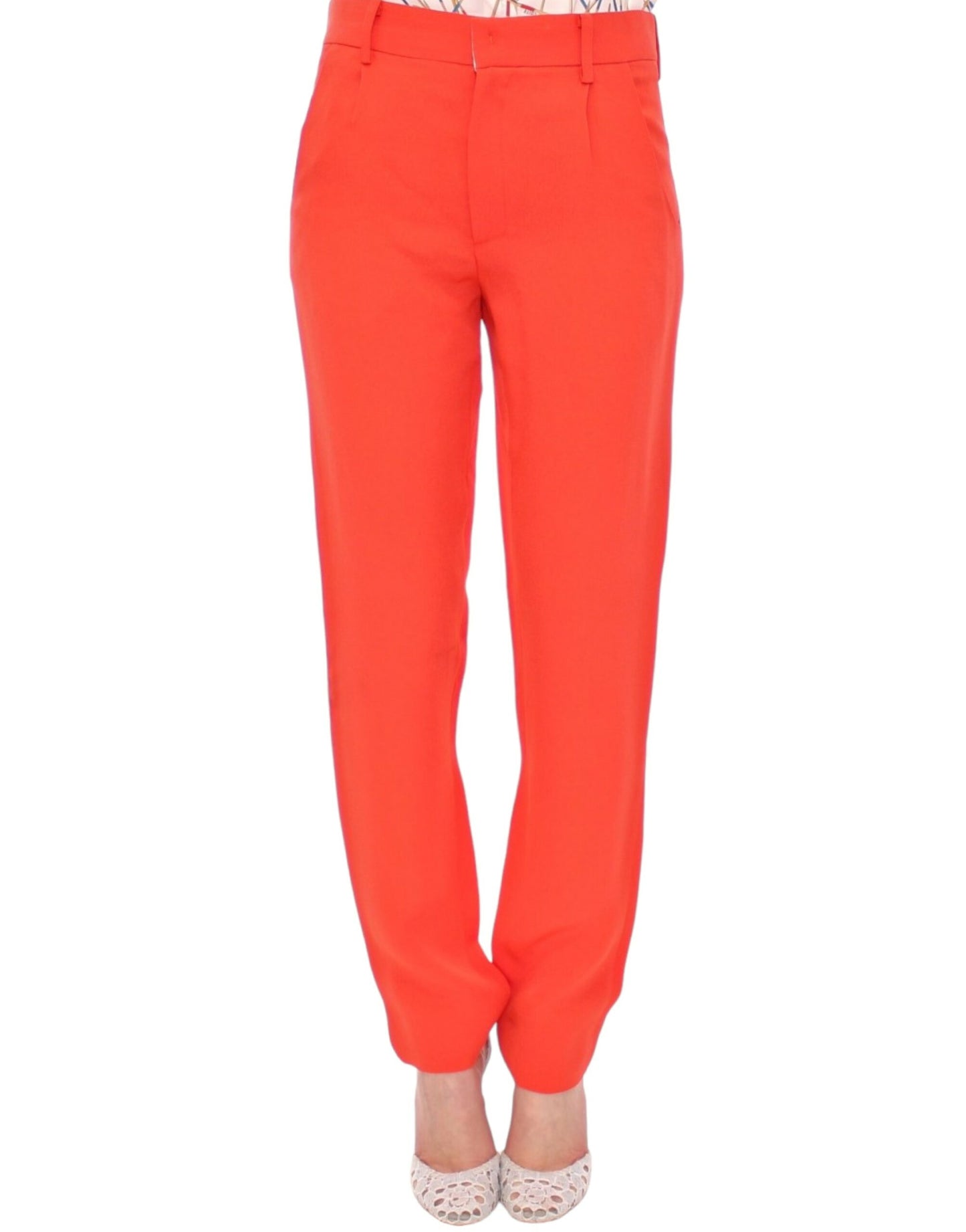 CO|TE Orange boyfriend stretch pants