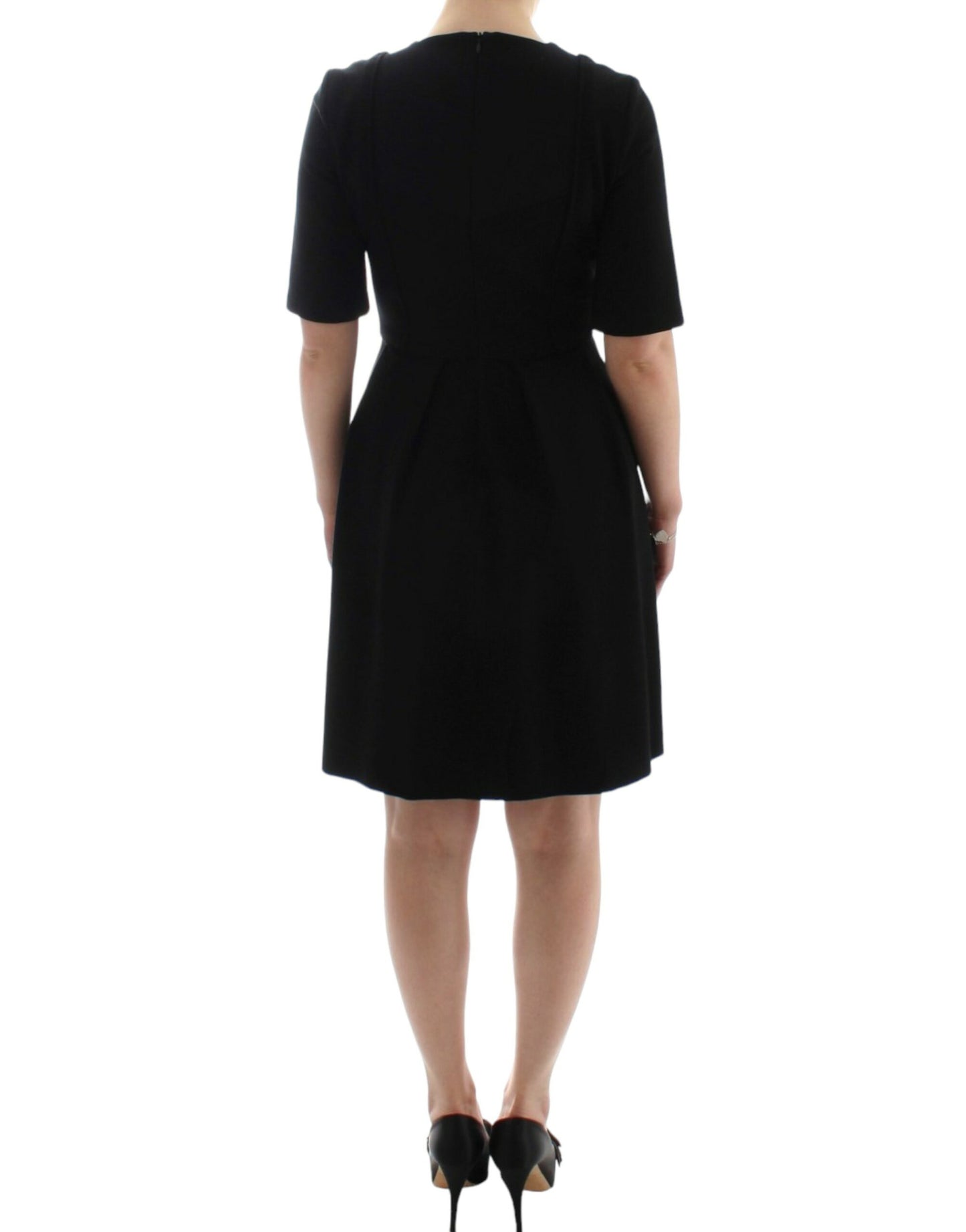 CO|TE Black short sleeve venus dress