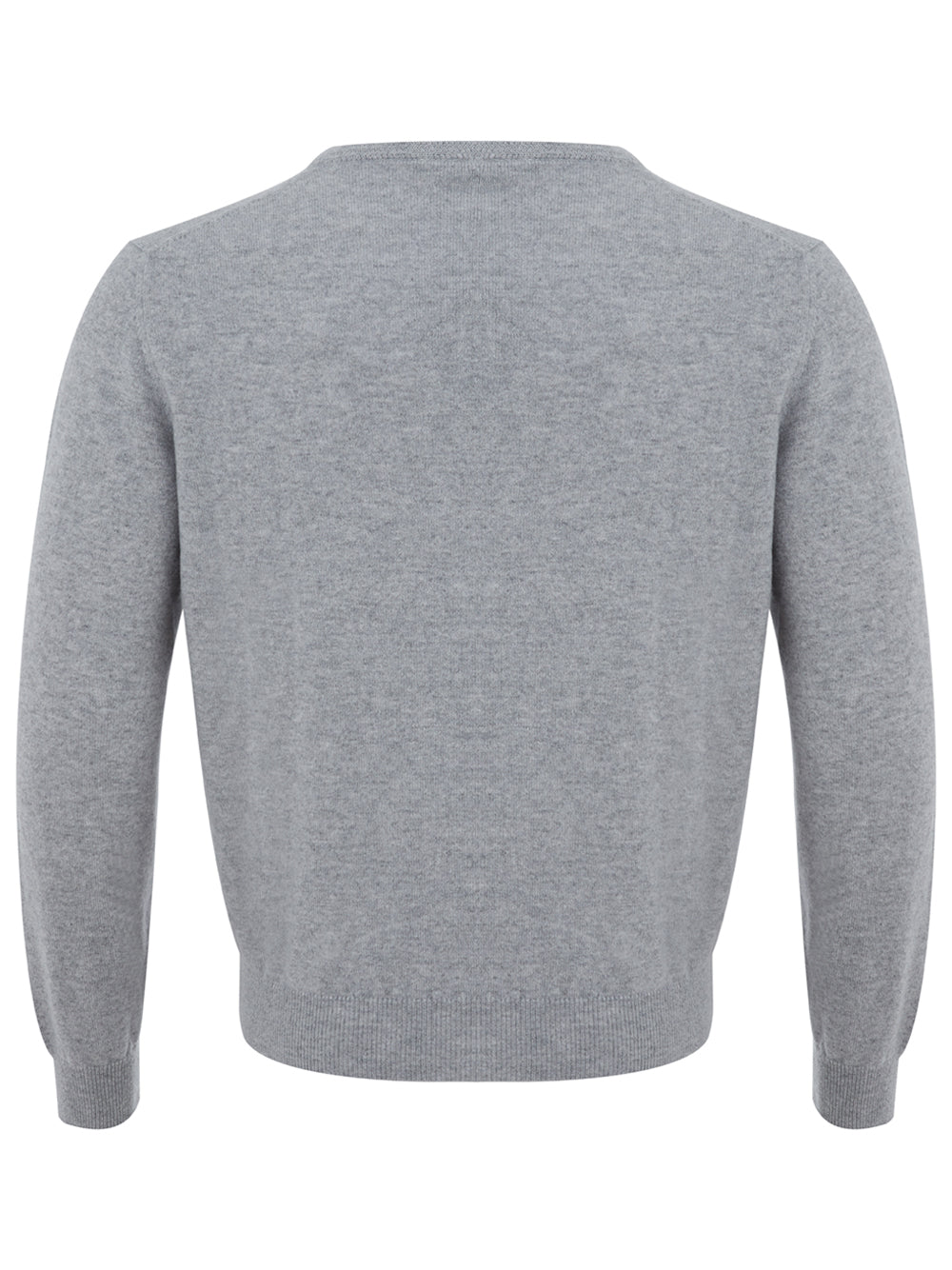 Colombo Elegant Grey Cashmere V-Neck Sweater