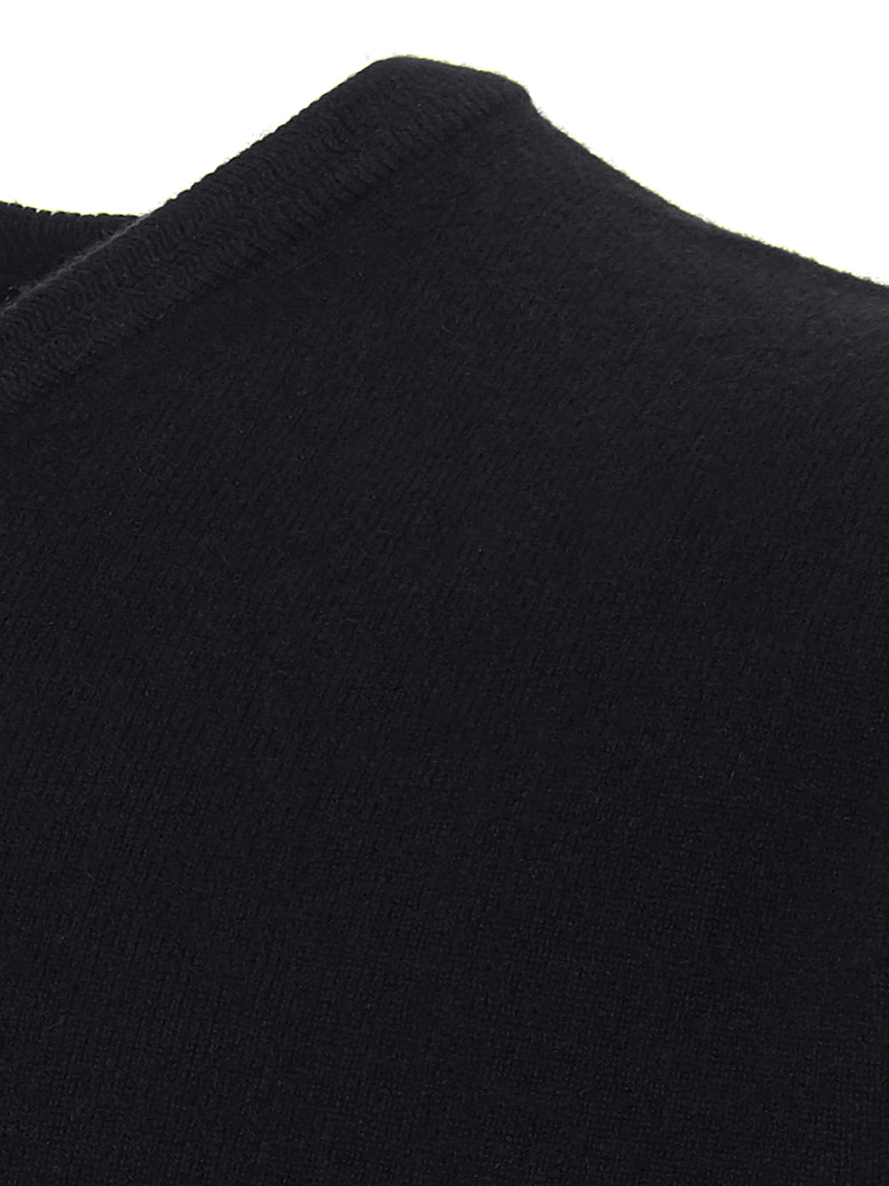 Colombo Elegant Black V-Neark Cashmere Sweater